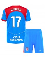 Otroške Nogometnih dresov Atletico Madrid David Hancko #17 Tretji 2025-26 Kratki rokavi (+ hlače)